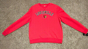 Captivating Louisville Cardinals Red Crewneck Sweatshirt Men’s L